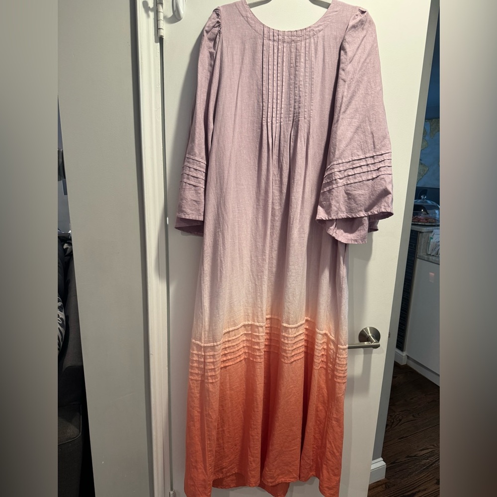 Young Fabulous & Broke Ombré linen blend Maxi Dress NWOT